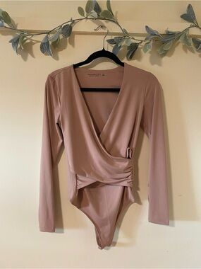 NWT Soft AF Nude Wrap Front Bodysuit *flaw